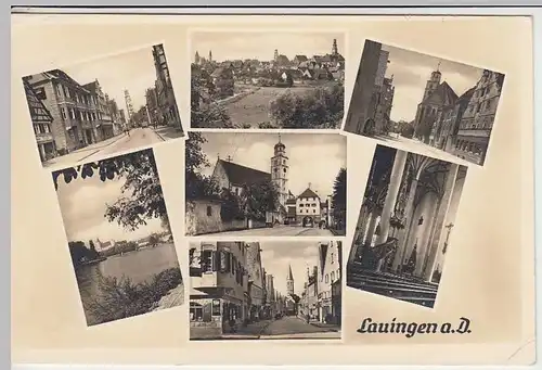 (37501) Foto AK Lauingen a.D., Mehrbildkarte 1942