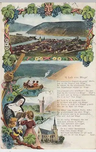 (37401) AK Spruch -'S Lob vun Binge-, Feldpost 1915