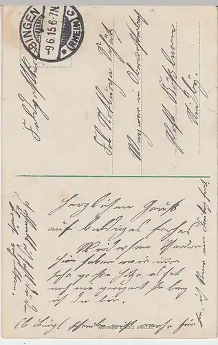 (37401) AK Spruch -'S Lob vun Binge-, Feldpost 1915