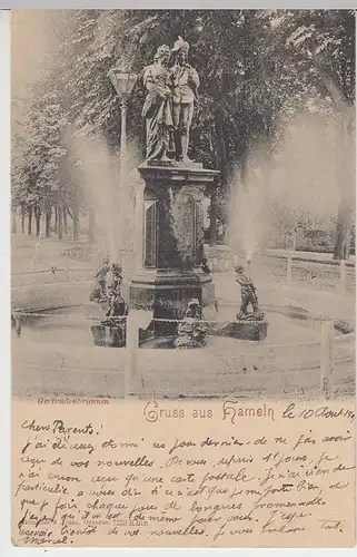 (37307) AK Gruss aus Hameln, Gertrudenbrunnen, 1901