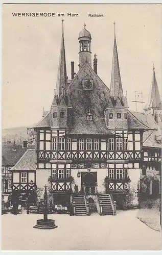 (37217) AK Wernigerode, Rathaus, vor 1945