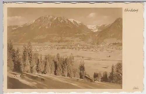 (37098) Foto AK Oberstdorf, Totale, 1934