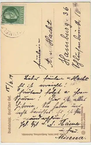 (37045) Künstler AK Dinkelsbühl, Hezel'scher Hof, 1914