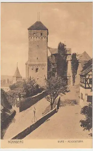 (36975) AK Nürnberg, Burg, Heidenturm, 1914