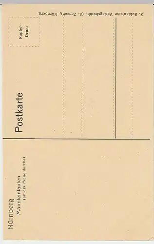 (36973) AK Nürnberg, Frauenkirche, Männleinlaufen, vor 1945