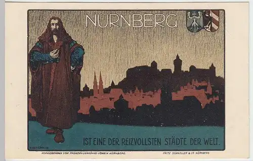 (36972) AK Nürnberg, Karte v. Fremden-Verkehrs-Verein, 1914
