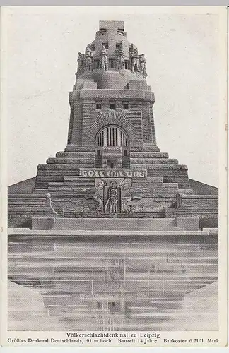 (36967) AK Leipzig, Völkerschlachtdenkmal, 1914