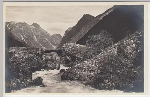 (36862) Foto AK Norwegische Gebirgslandschaft, 1920er