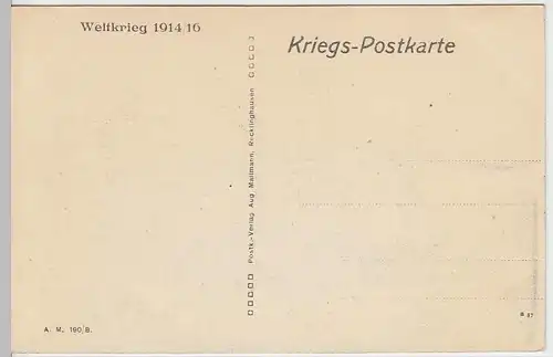 (36744) AK Kriegs-Postkarte 1914/16, Sprengtrichter v.d. engl. Stellung