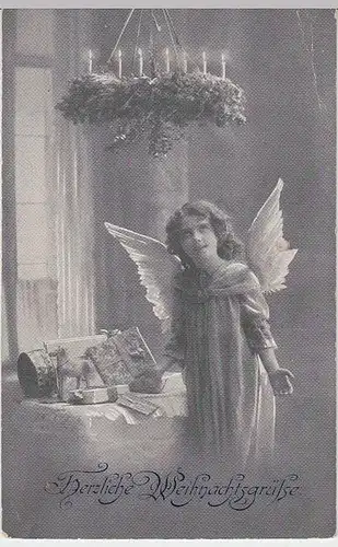 (36724) AK Weihnachten, Engel am Geschenketisch, Feldpost 1916