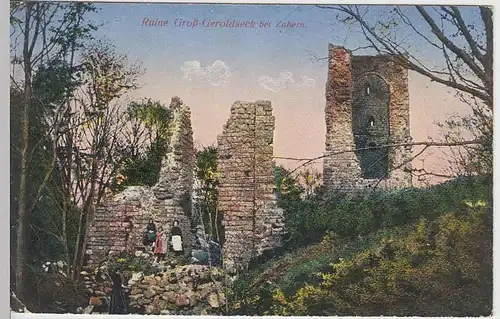 (36593) AK Ruine Groß-Geroldseck bei Zabern, Saverne, Feldpost 1915