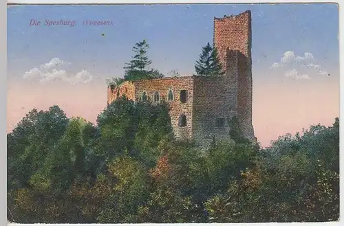 (36592) AK Spesburg (Vogesen), Feldpost S.B. K.bay. Brig. Ers. Batl. No.10