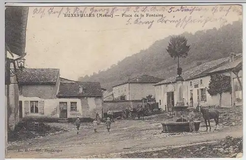 (36591) AK Buxerulles (Meuse), Brunnenplatz, Feldpost 1914