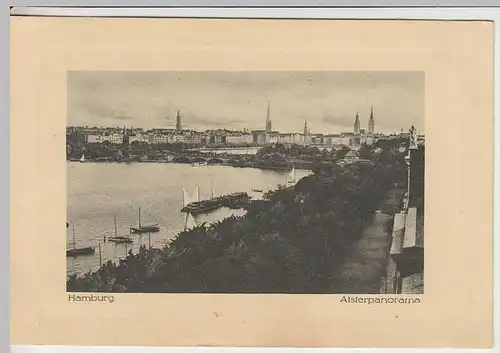 (36579) AK Hamburg, Alsterpanorama, Feldpostkarte Weihnachten 1917