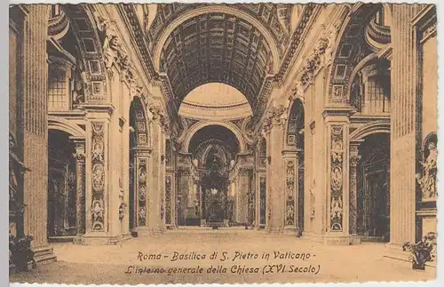 (36459) AK Roma, Basilica di S.Pietro in vaticano 1910er