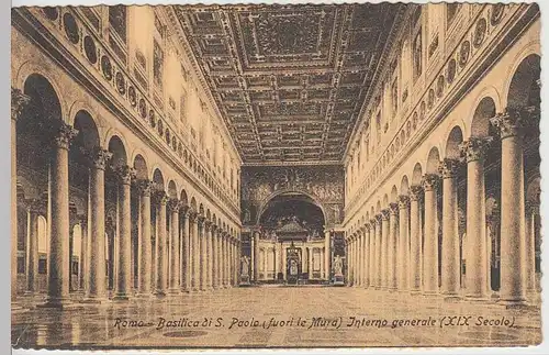 (36460) AK Rom, Roma, Basilica di S. Paolo, Inneres, vor 1945