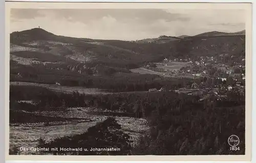 (36318) Foto AK Oybintal m. Hochwald u. Johannisstein, 1934