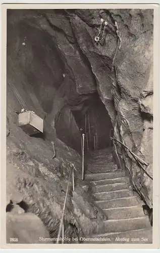 (36273) Foto AK Obermaiselstein, Sturmannshöhle, Abstieg zum See 1937