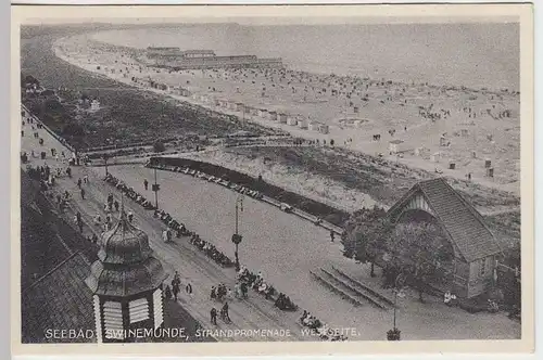 (36213) AK Swinemünde, Swinoujscie, Strandpromenade, 1928