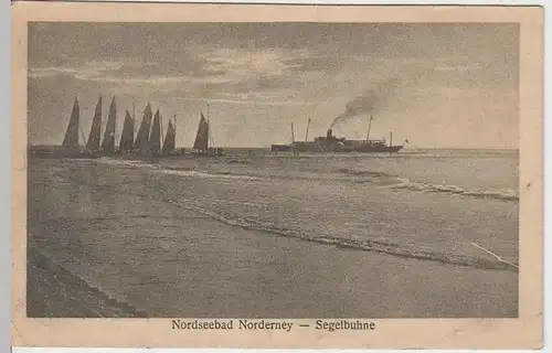 (36139) AK Nordseebad Norderney, Segelbuhne, SST 1926