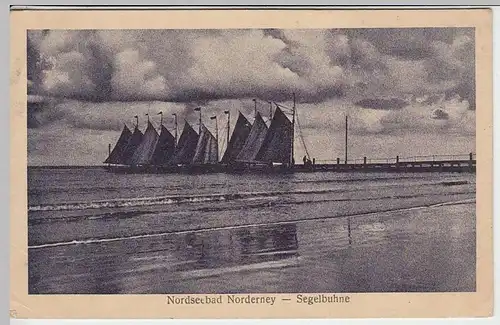 (36097) AK Nordseebad Norderney, Segelbuhne, 1920er