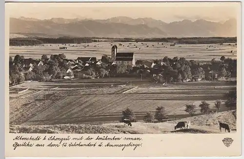 (36012) Foto AK Altenstadt b. Schongau, Totale m. Basilika, vor 1945