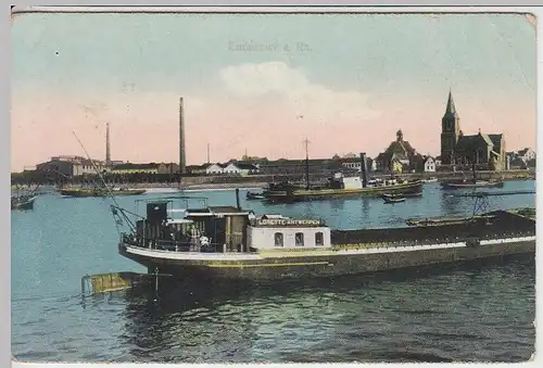 (36004) AK Emmerich, Dampfschiff "Lorette Antwerpen", Feldpost 1916