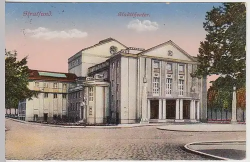 (35982) AK Stralsund, Stadttheater, vor 1945
