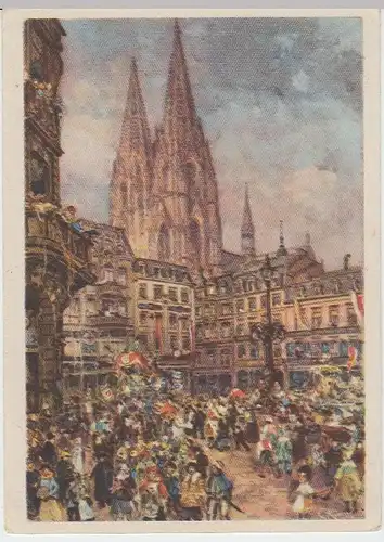 (35940) Künstler AK Köln, Karneval - Ganzsache m. Sonderstempel, 1939