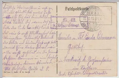 (35685) AK St. Souplet (F), zerstörtes Gebäude, 1.WK, Feldpost 1915