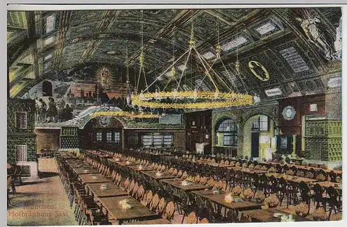 (35552) AK München, Hofbräuhaus-Saal, vor 1945