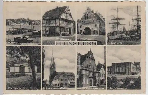 (35529) AK Flensburg, Mehrbildkarte 1944