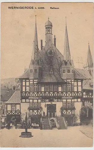 (35499) AK Wernigerode, Rathaus, 1919