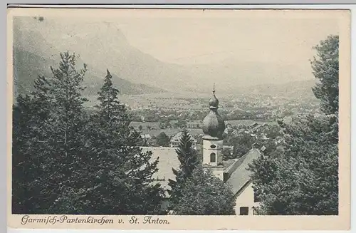 (35391) AK Garmisch-Partenkirchen, Panorama v. St. Anton, 1936