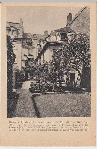 (35356) AK Bonn, Beethoven-Haus, Hofansicht, 1956