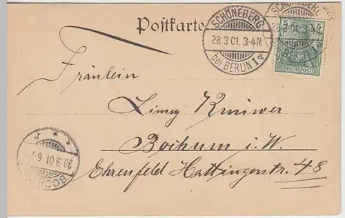 (30485) AK Gruss aus Berlin, Thiergarten, Rousseau-Insel, 1901