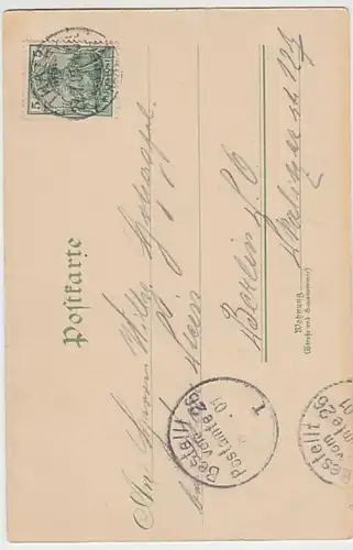 (30458) AK Gruss aus dem Bodethal, Bodekessel, 1901