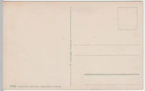 (30423) AK Gruß aus Berchtesgaden, Panorama im Regen mit Spruch, vor 1945