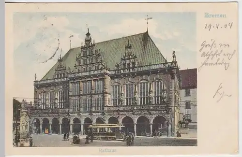 (30413) AK Bremen, Rathaus, 1904