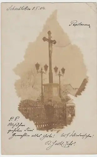 (30398) AK Papstkreuz Leo XIII, Scherstetten 1904