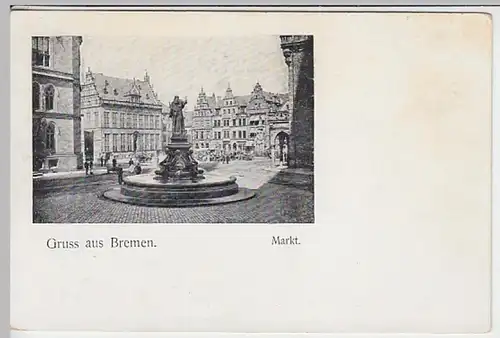 (30369) AK Gruss aus Bremen, Markt, vor 1905