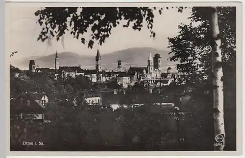 (30356) Foto AK Zittau (Sa.), Stadtblick mit Jeschken, 1937