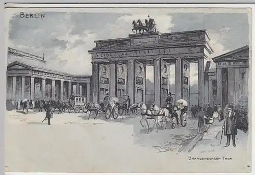(30297) AK Berlin, Brandenburger Thor, um 1906