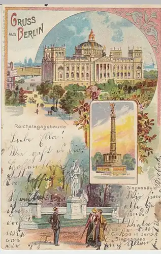 (30269) AK Gruss aus Berlin, Litho 1905