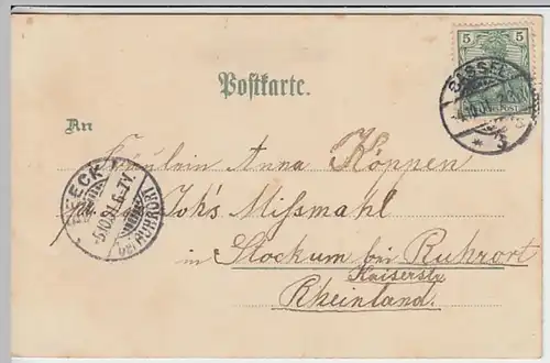 (30257) AK Gruss von Cassel Wilhelmshöhe, Kassel, Litho 1901