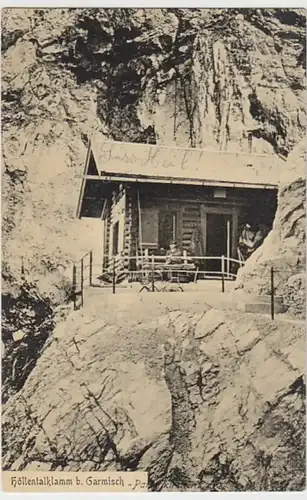(30218) AK Höllentalklamm b. Garmisch, Eingangshütte, 1907