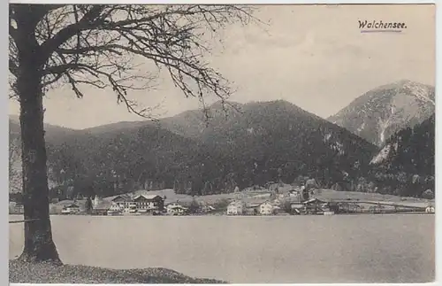 (30204) AK Walchensee mit "Hotel Post", 1909