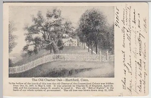 (30162) AK Hartford (Connecticut), USA, The Old Charter Oak, vor 1945