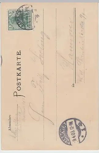 (30130) AK Gruss aus Lübeck, Holstenthor, 1903