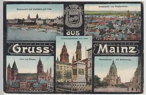 (30127) AK Gruss aus Mainz, Mehrbildkarte, 1928